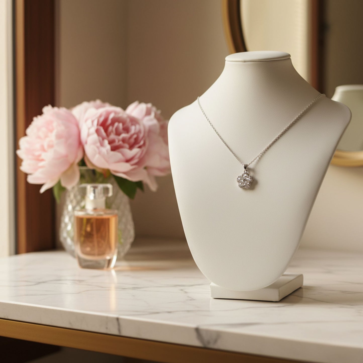 Collar Flor Radiante de Plata