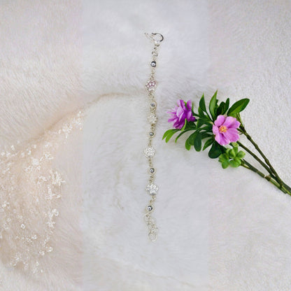 Pulsera Patitas de Amor en Plata