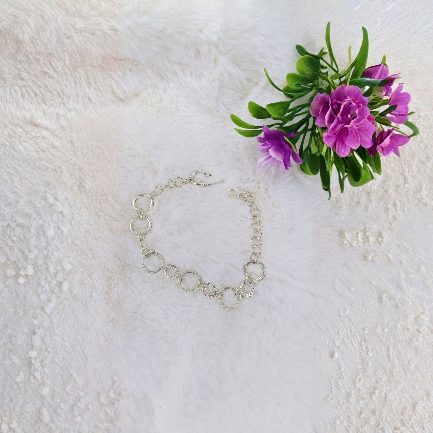 Pulsera Círculos Entrelazados en Plata