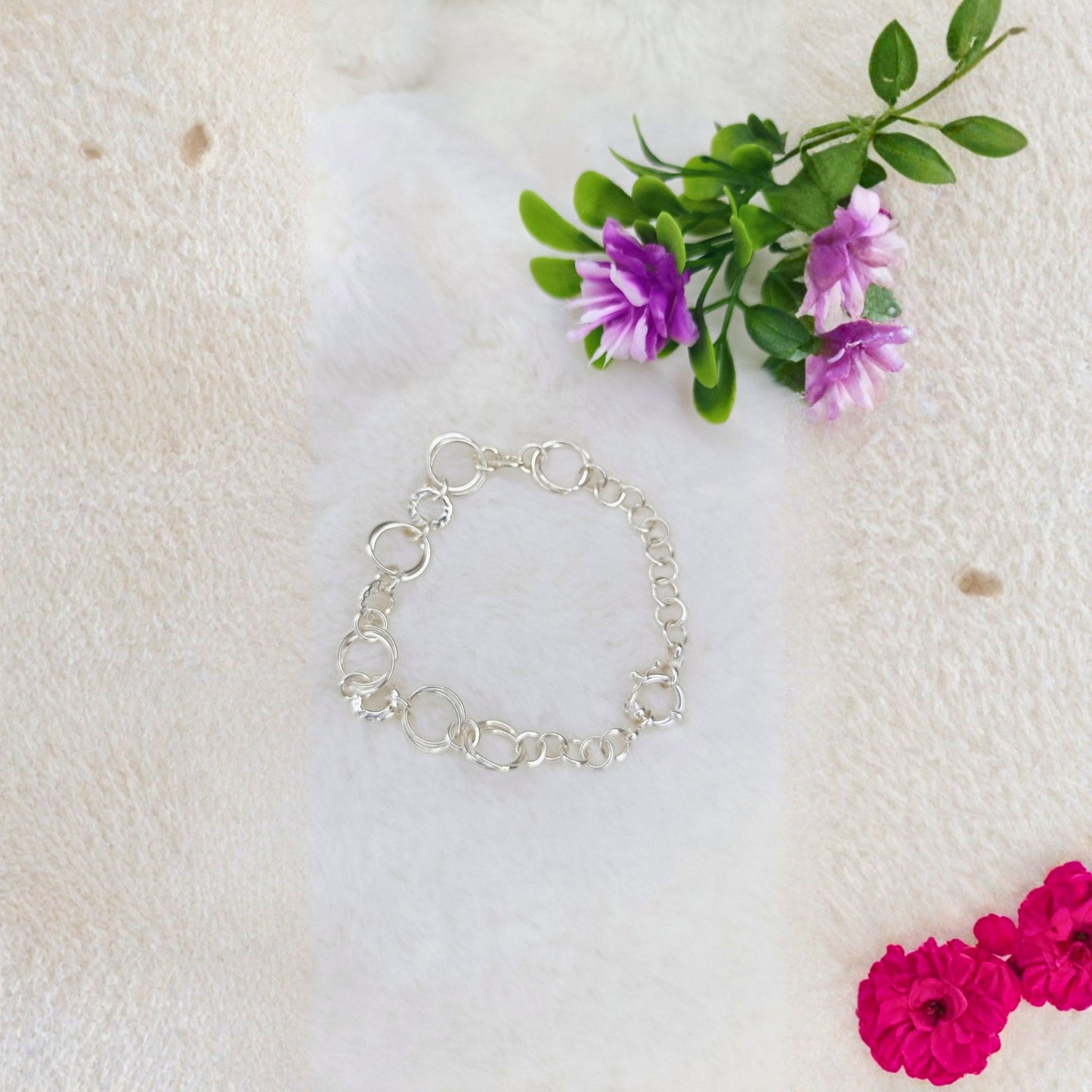 Pulsera Círculos Entrelazados en Plata