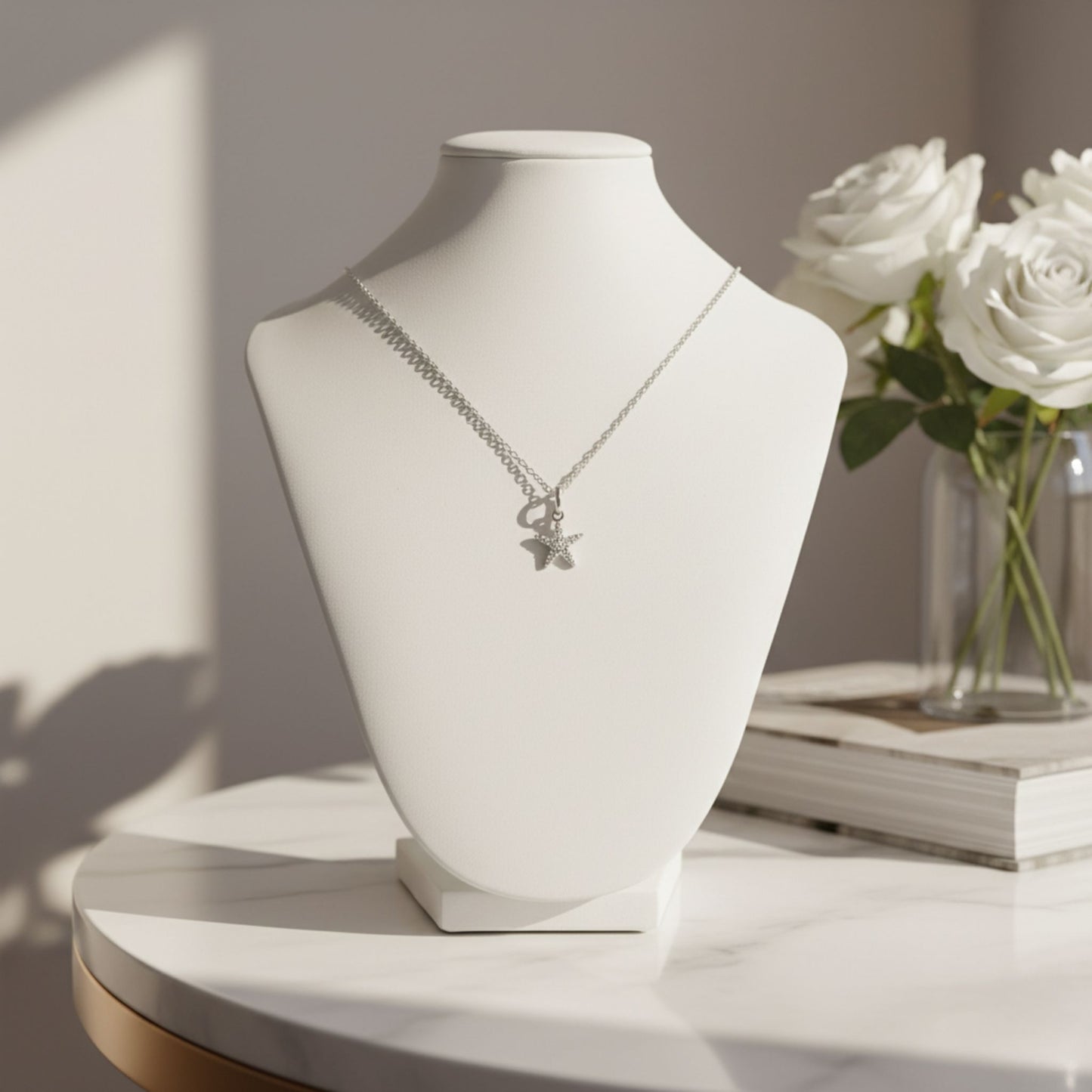 Collar Estrella Radiante en Plata