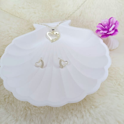 Collar + Arete de Corazon