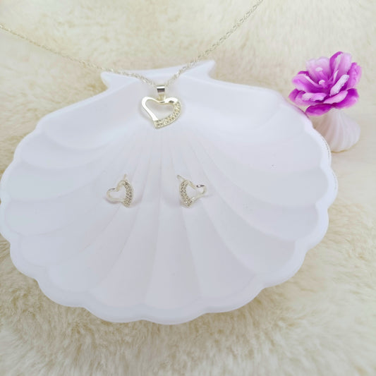 Collar + Arete de Corazon