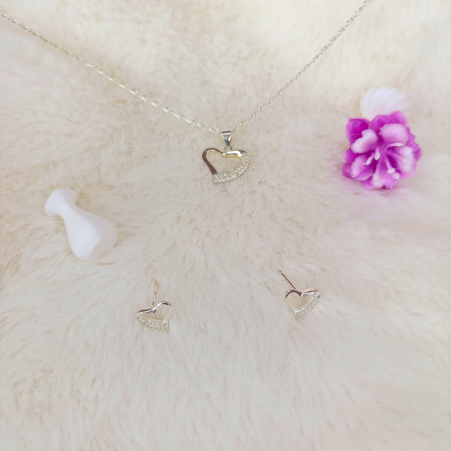 Collar + Arete de Corazon